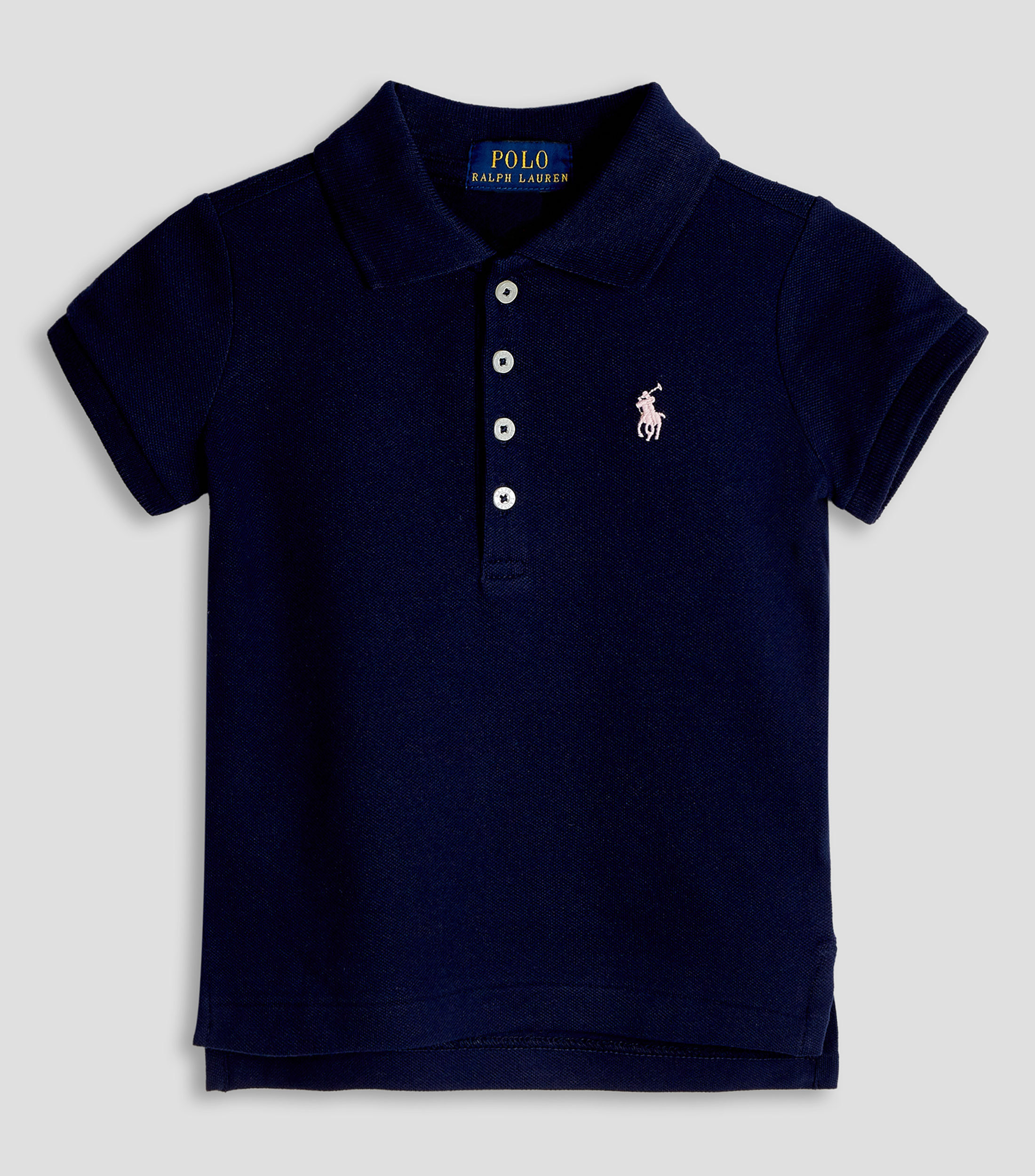 Playera tipo polo de manga corta Niña